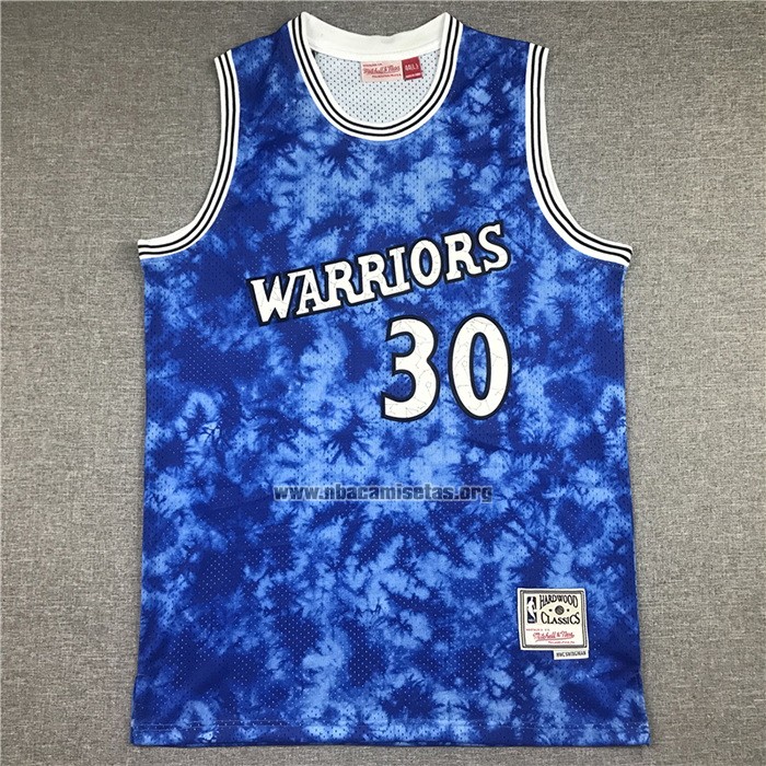 Camiseta Golden State Warriors Stephen Curry NO 30 Galaxy Azul